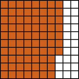 Orange-Brown Base Ten Squares 77:100