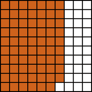Orange-Brown Base Ten Squares 69:100