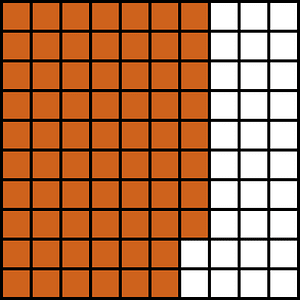 Orange-Brown Base Ten Squares 68:100