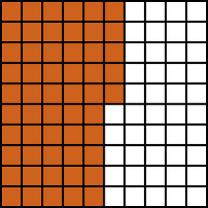 Orange-Brown Base Ten Squares 55:100