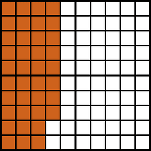 Orange-Brown Base Ten Squares 38:100