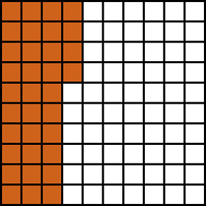 Orange-Brown Base Ten Squares 34:100
