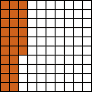 Orange-Brown Base Ten Squares 26:100