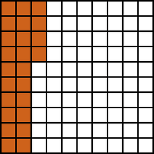 Orange-Brown Base Ten Squares 24:100