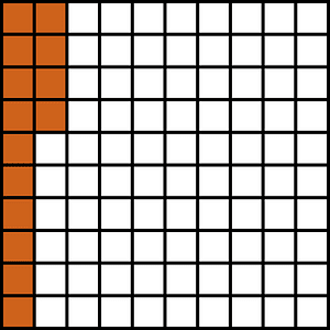 Orange-Brown Base Ten Squares 14:100