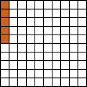 Orange-Brown Base Ten Squares 5:100