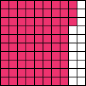 Pink Base Ten Squares 83:100
