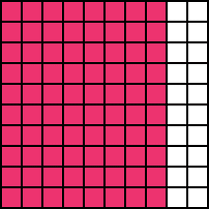 Pink Base Ten Squares 80:100