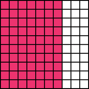 Pink Base Ten Squares 70:100
