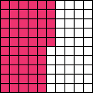 Pink Base Ten Squares 55:100