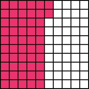 Pink Base Ten Squares 52:100
