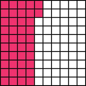 Pink Base Ten Squares 42:100