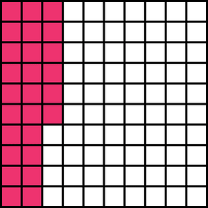 Pink Base Ten Squares 26:100