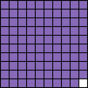 Violet Base Ten Squares 99:100