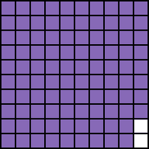 Violet Base Ten Squares 98:100