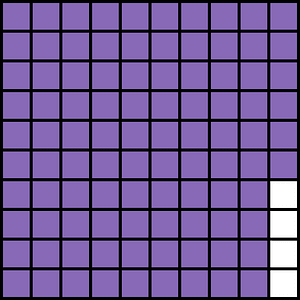 Violet Base Ten Squares 96:100