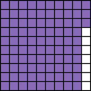 Violet Base Ten Squares 93:100