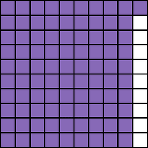 Violet Base Ten Squares 91:100