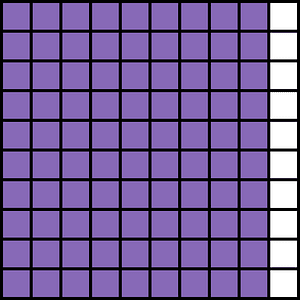 Violet Base Ten Squares 90:100