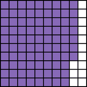 Violet Base Ten Squares 87:100