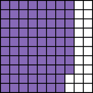 Violet Base Ten Squares 78:100