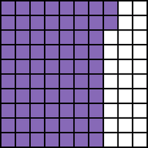 Violet Base Ten Squares 72:100