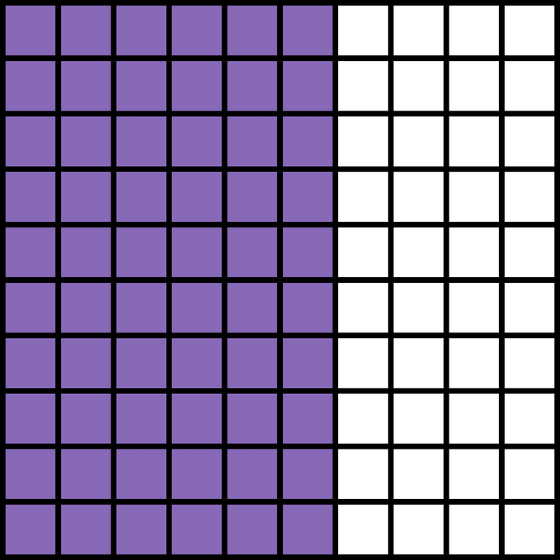 Violet Base Ten Squares 60:100