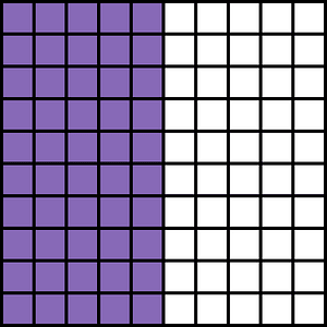Violet Base Ten Squares 50:100