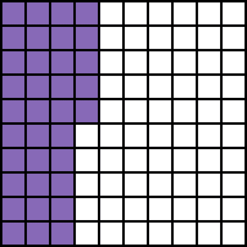 Violet Base Ten Squares 35:100