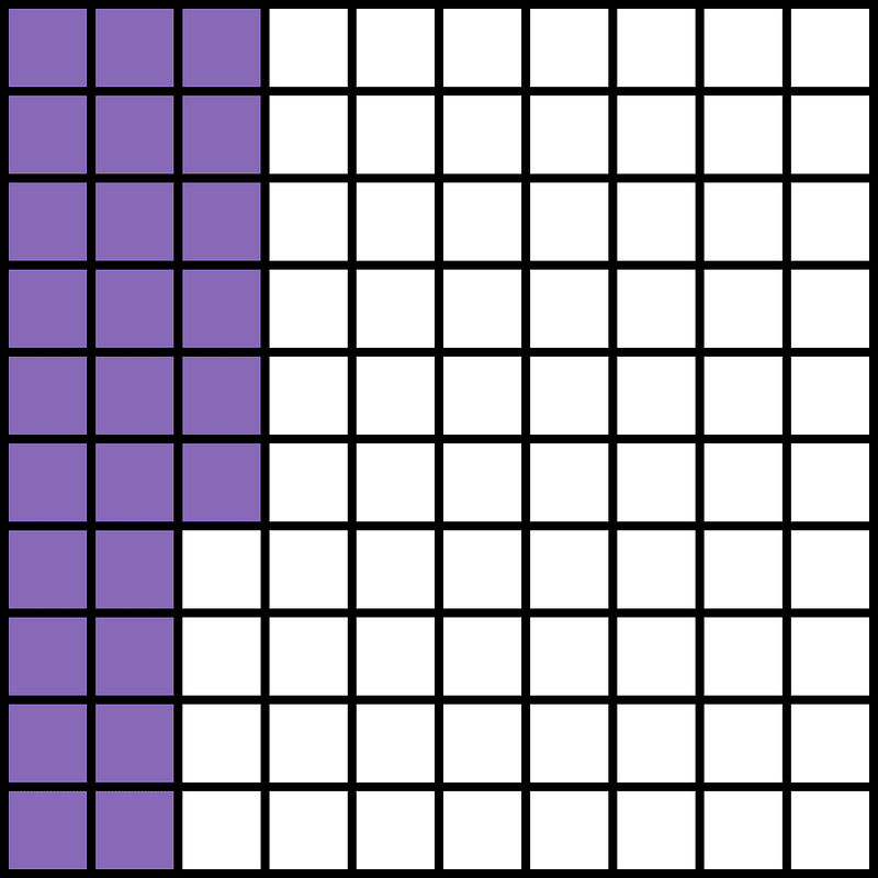 Violet Base Ten Squares 26:100
