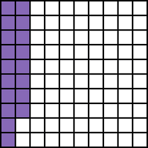 Violet Base Ten Squares 18:100
