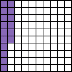 Violet Base Ten Squares 16:100