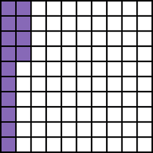 Violet Base Ten Squares 14:100