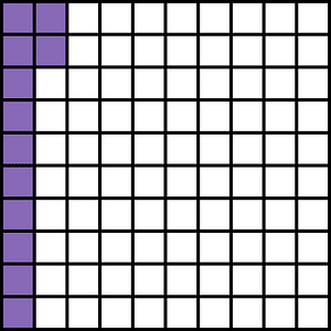 Violet Base Ten Squares 12:100