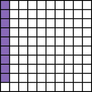 Violet Base Ten Squares 9:100