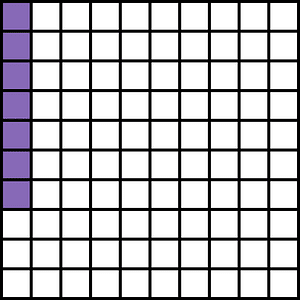 Violet Base Ten Squares 7:100