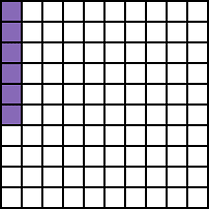 Violet Base Ten Squares 6:100