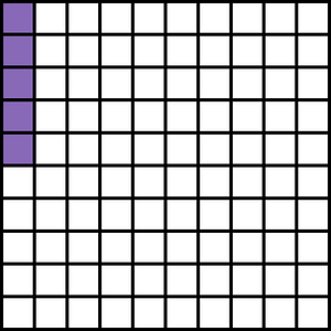 Violet Base Ten Squares 5:100