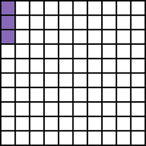 Violet Base Ten Squares 3:100