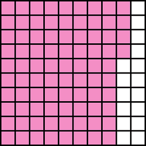 Purple Base Ten Squares 84:100