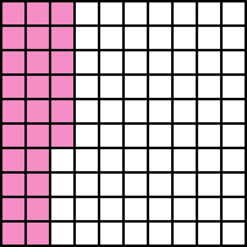 Purple Base Ten Squares 26:100