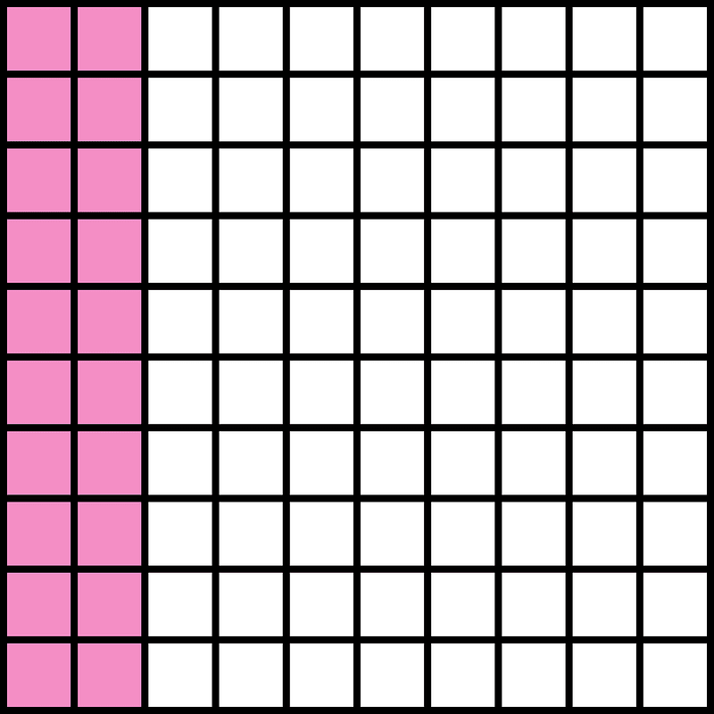 Purple Base Ten Squares 20:100