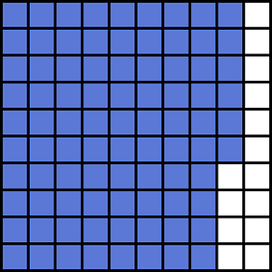 Ultramarine Base Ten Squares 86:100