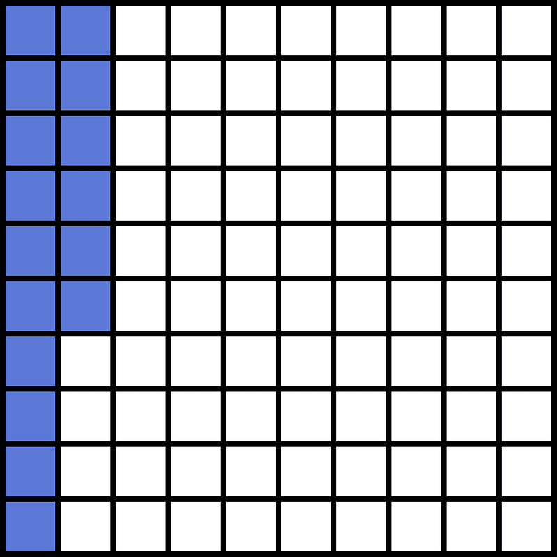 Ultramarine Base Ten Squares 16:100