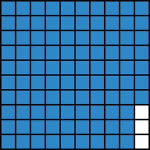 Blue Base Ten Squares 97:100