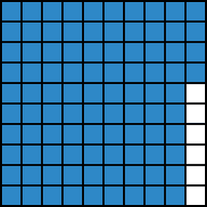 Blue Base Ten Squares 94:100