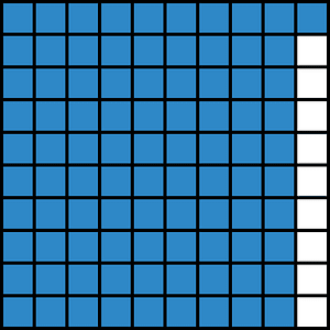 Blue Base Ten Squares 91:100