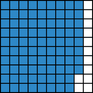 Blue Base Ten Squares 88:100