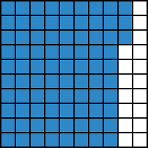 Blue Base Ten Squares 83:100