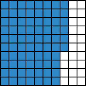 Blue Base Ten Squares 76:100